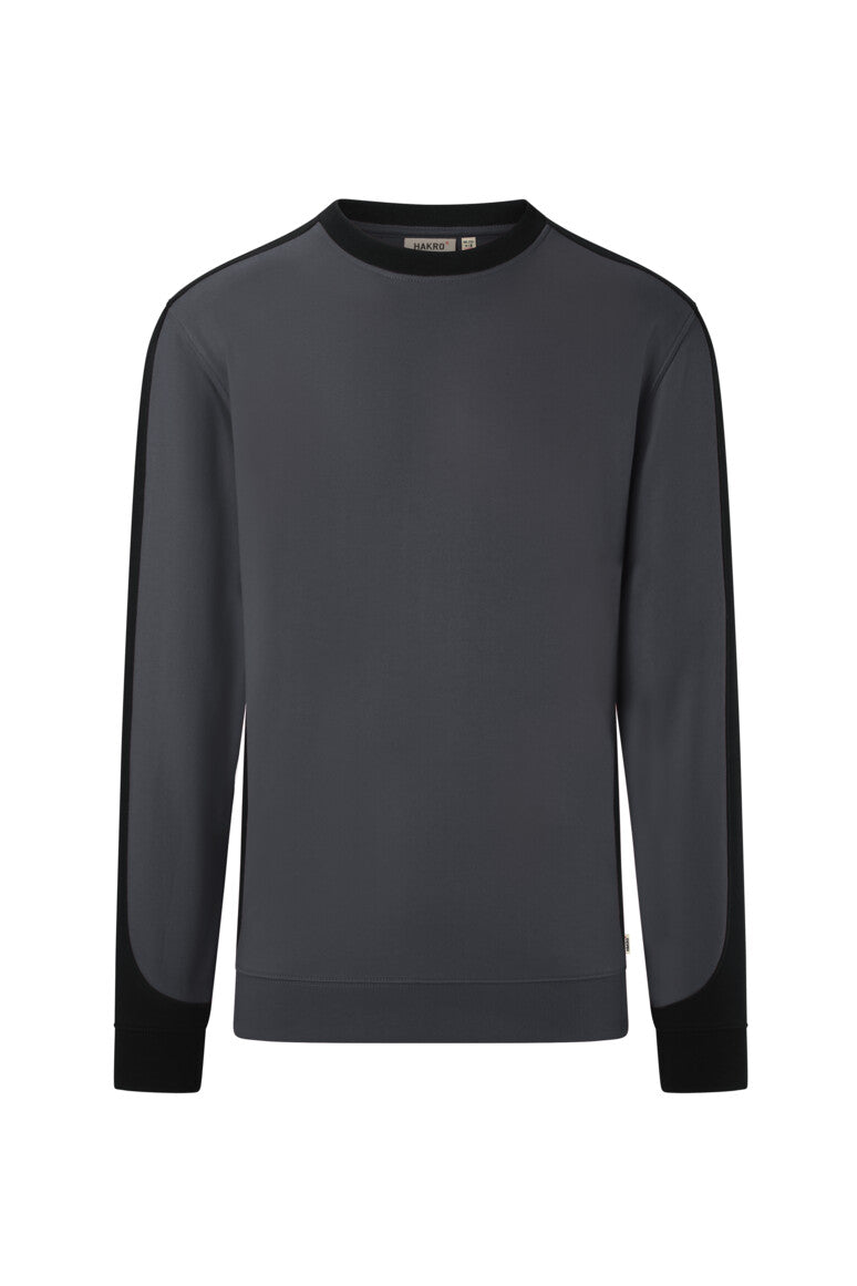 HAKRO Sweatshirt Contrast MIKRALINAR® ECO Unisex (0549) – Karbongrau