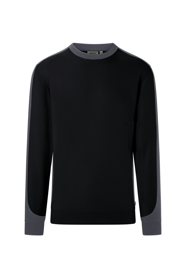 HAKRO Sweatshirt Contrast MIKRALINAR® ECO Unisex (0549) – Schwarz