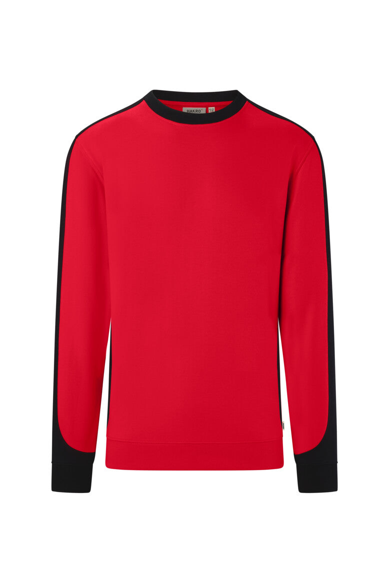 HAKRO Sweatshirt Contrast MIKRALINAR® ECO Unisex (0549) – Weiß