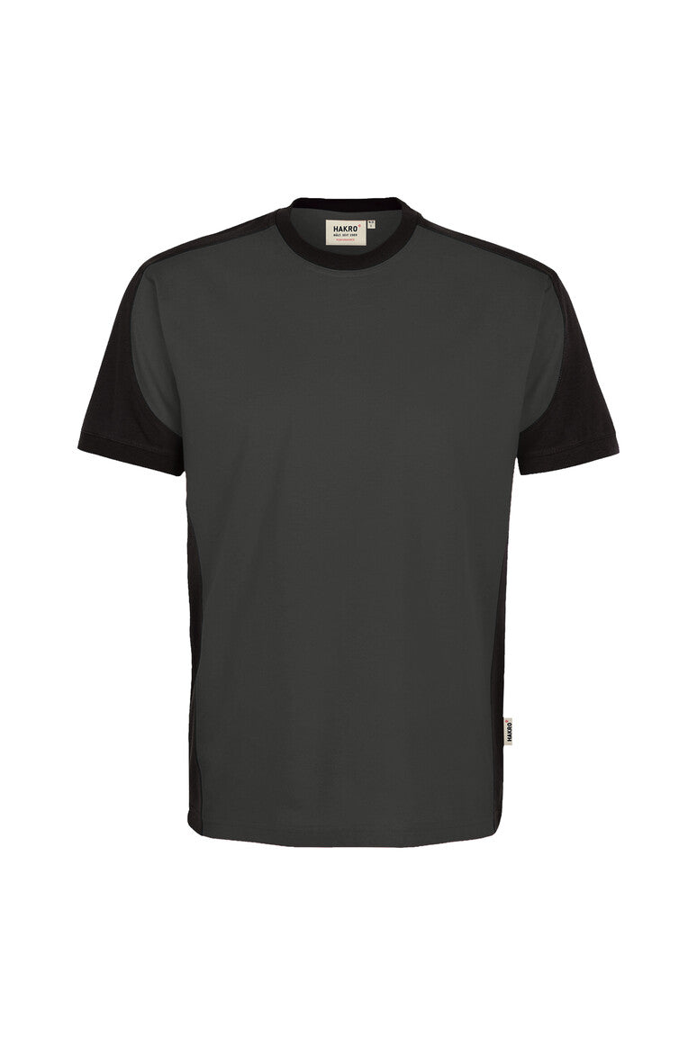 HAKRO T-Shirt Contrast MIKRALINAR® ECO Unisex (0590) – Karbongrau