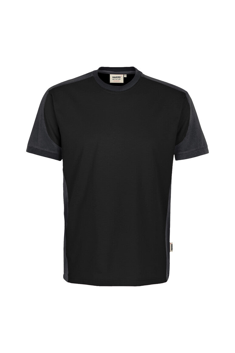 HAKRO T-Shirt Contrast MIKRALINAR® ECO Unisex (0590) – Schwarz