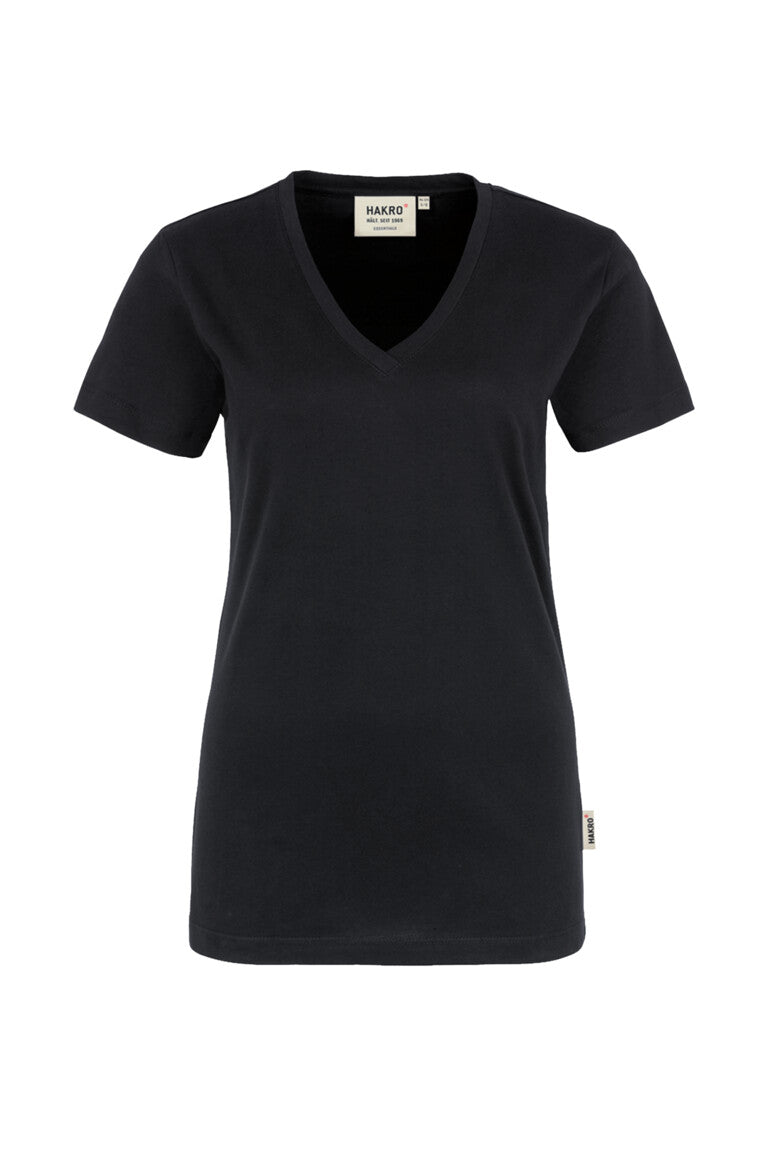 HAKRO V-Shirt Classic Damen (0126) – Schwarz