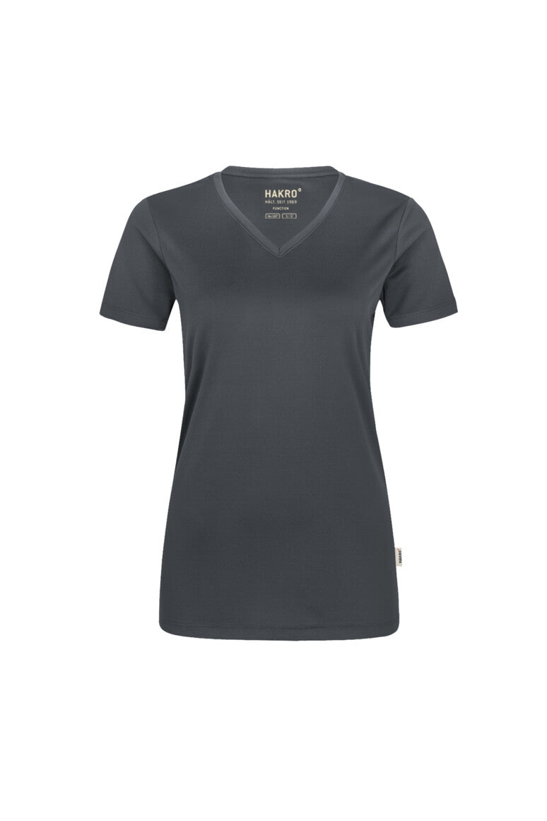 HAKRO V-Shirt COOLMAX® ECO Damen (0187) – Anthrazit