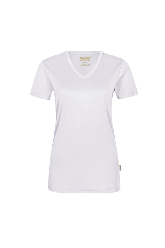 HAKRO V-Shirt COOLMAX® ECO Damen (0187) – Weiß