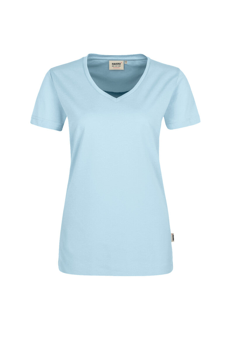 HAKRO V-Shirt MIKRALINAR® Damen (0181) – Eisblau