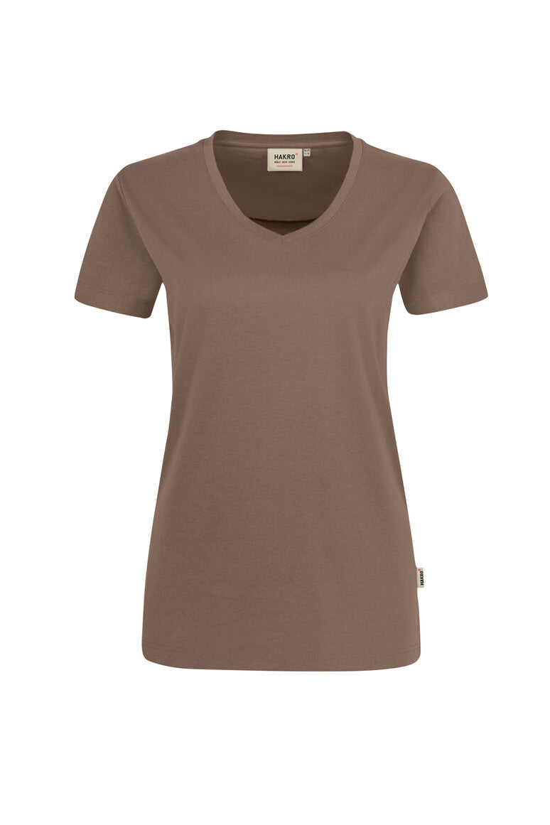 HAKRO V-Shirt MIKRALINAR® Damen (0181) – Nougat