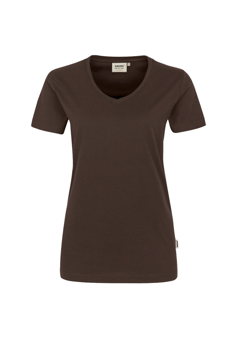 HAKRO V-Shirt MIKRALINAR® Damen (0181) – Schokolade