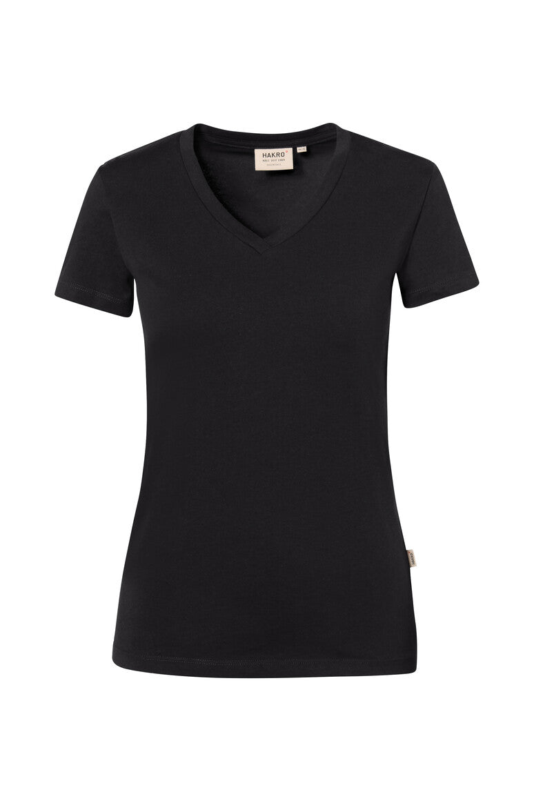 HAKRO V-Shirt Stretch Damen (0172) – Schwarz