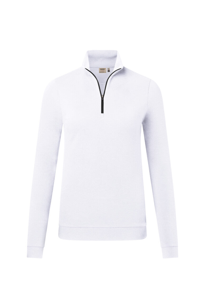 HAKRO Zip-Longsleeve Piqué MIKRALINAR® ECO Damen (0335) – Tinte