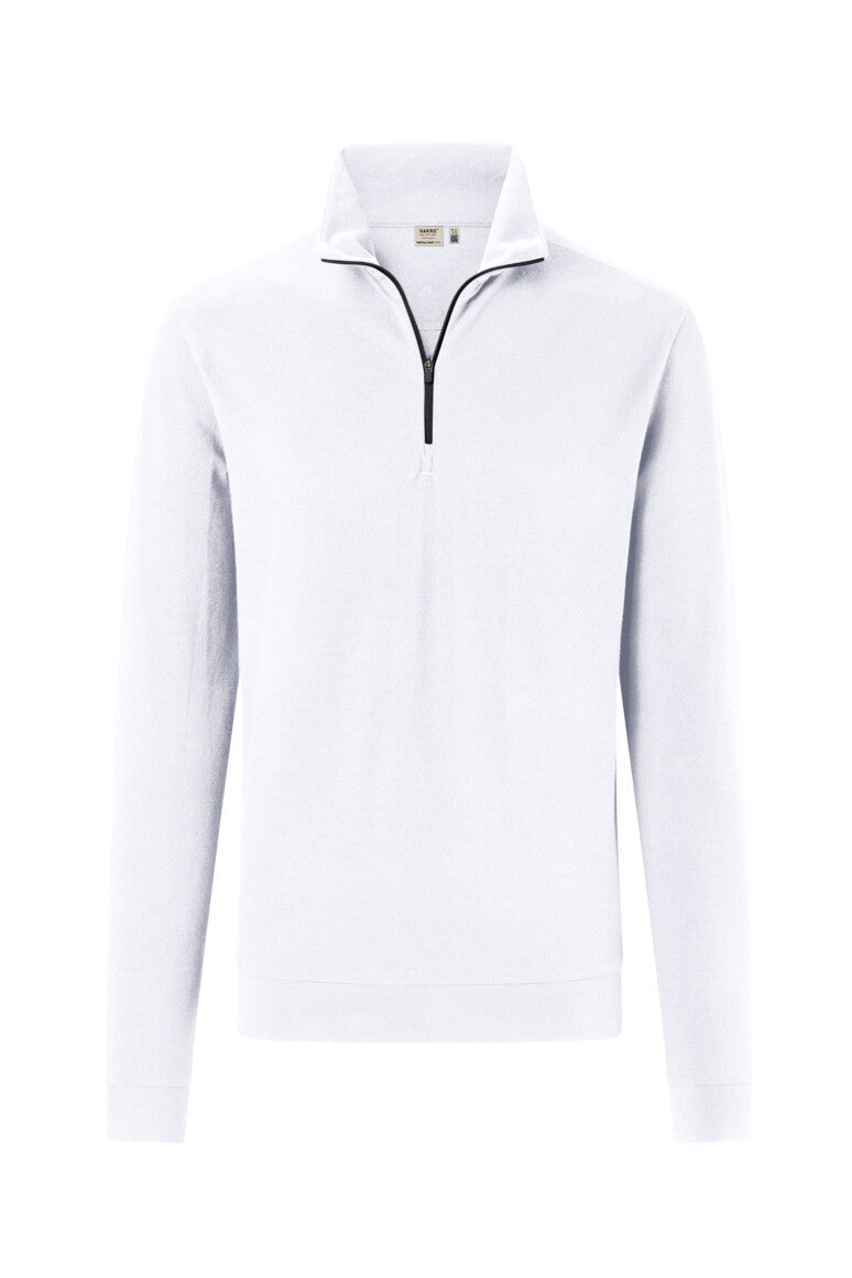 HAKRO Zip-Longsleeve Piqué MIKRALINAR® ECO Unisex (0535) – Tinte