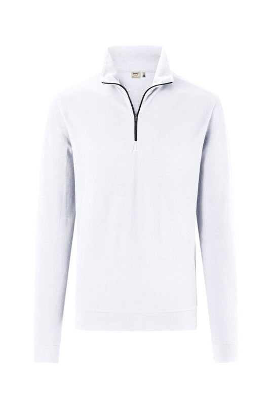 HAKRO Zip-Longsleeve Piqué MIKRALINAR® ECO Unisex (0535) – Tinte