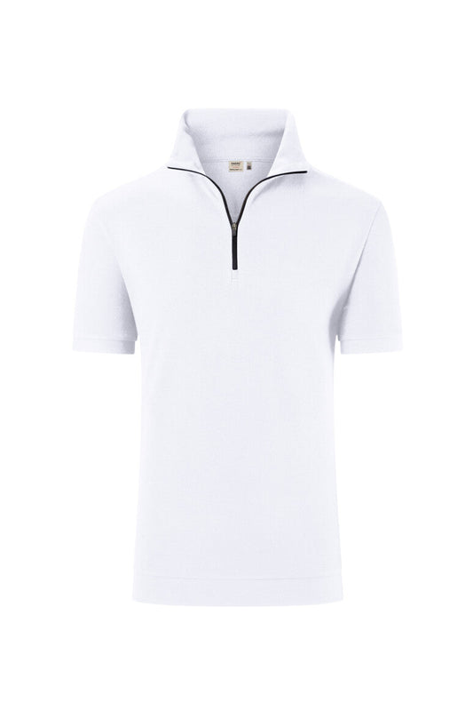 HAKRO Zip-Shirt Piqué MIKRALINAR® ECO Unisex (0534) – Tinte
