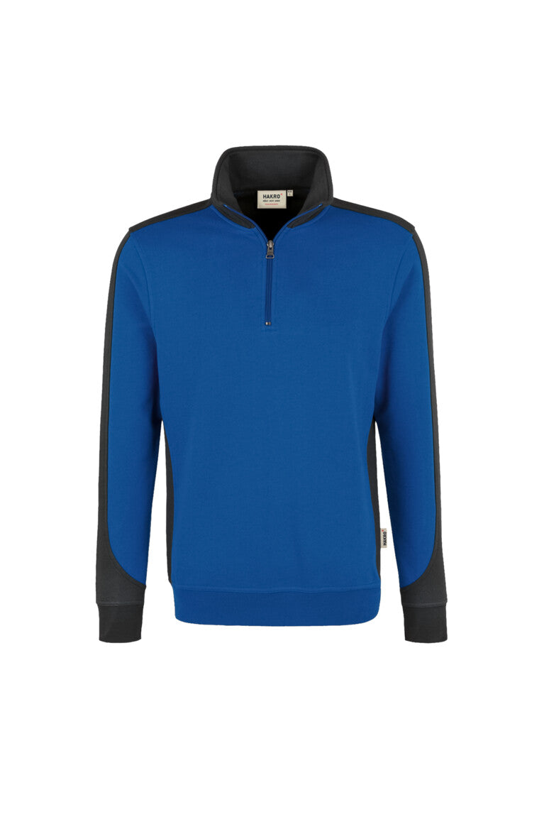 HAKRO Zip-Sweatshirt Contrast MIKRALINAR® Unisex (0476) – Royalblau