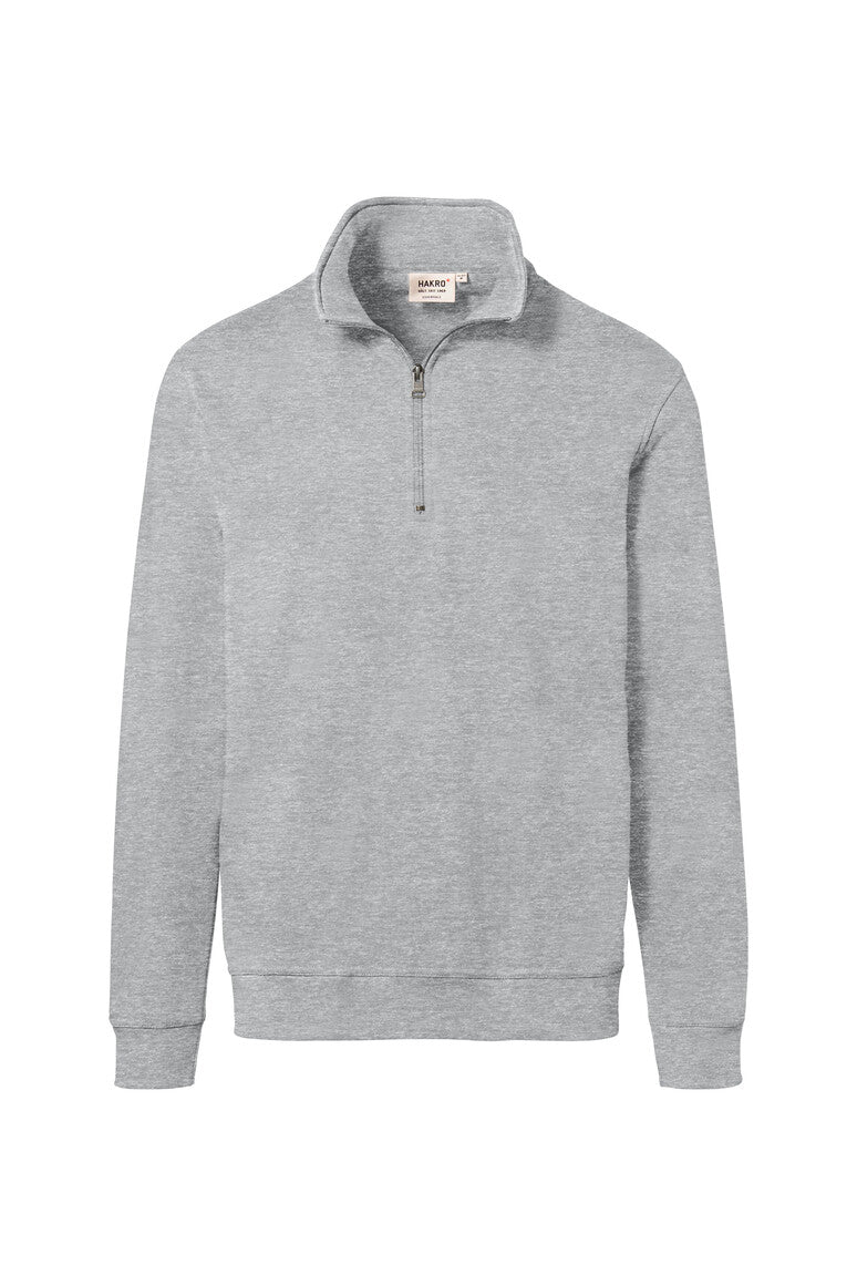 HAKRO Zip-Sweatshirt Premium Unisex (0451) – Ash Meliert