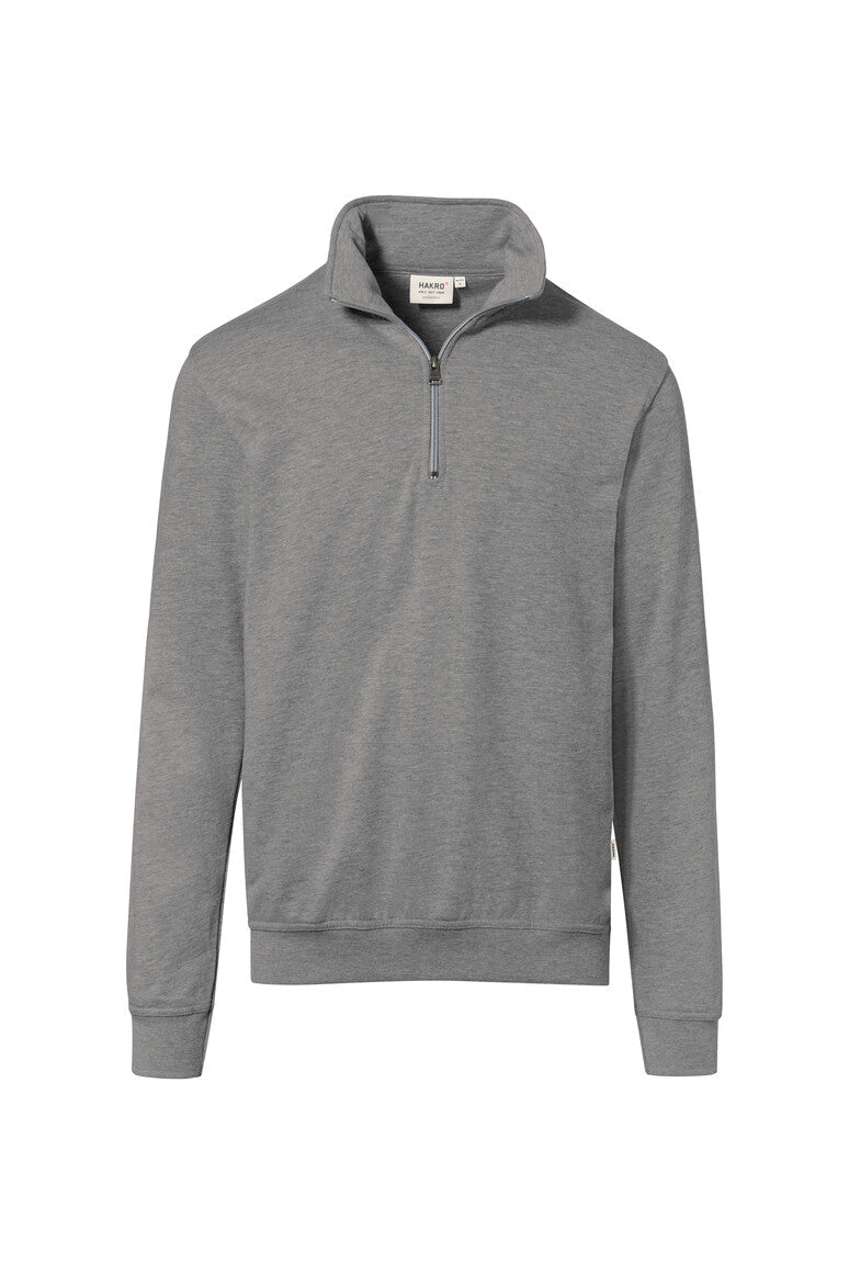 HAKRO Zip-Sweatshirt Premium Unisex (0451) – Grau Meliert